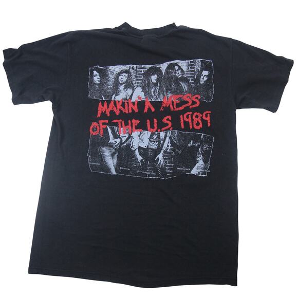 Vintage 1989 Skid Row "Making a Mess of the US" Tour T Shirt - Picture 7 of 8